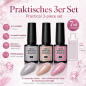 Preview: 3er UV Nagellack Set - Nail Polish Holo Diamond Glitter
